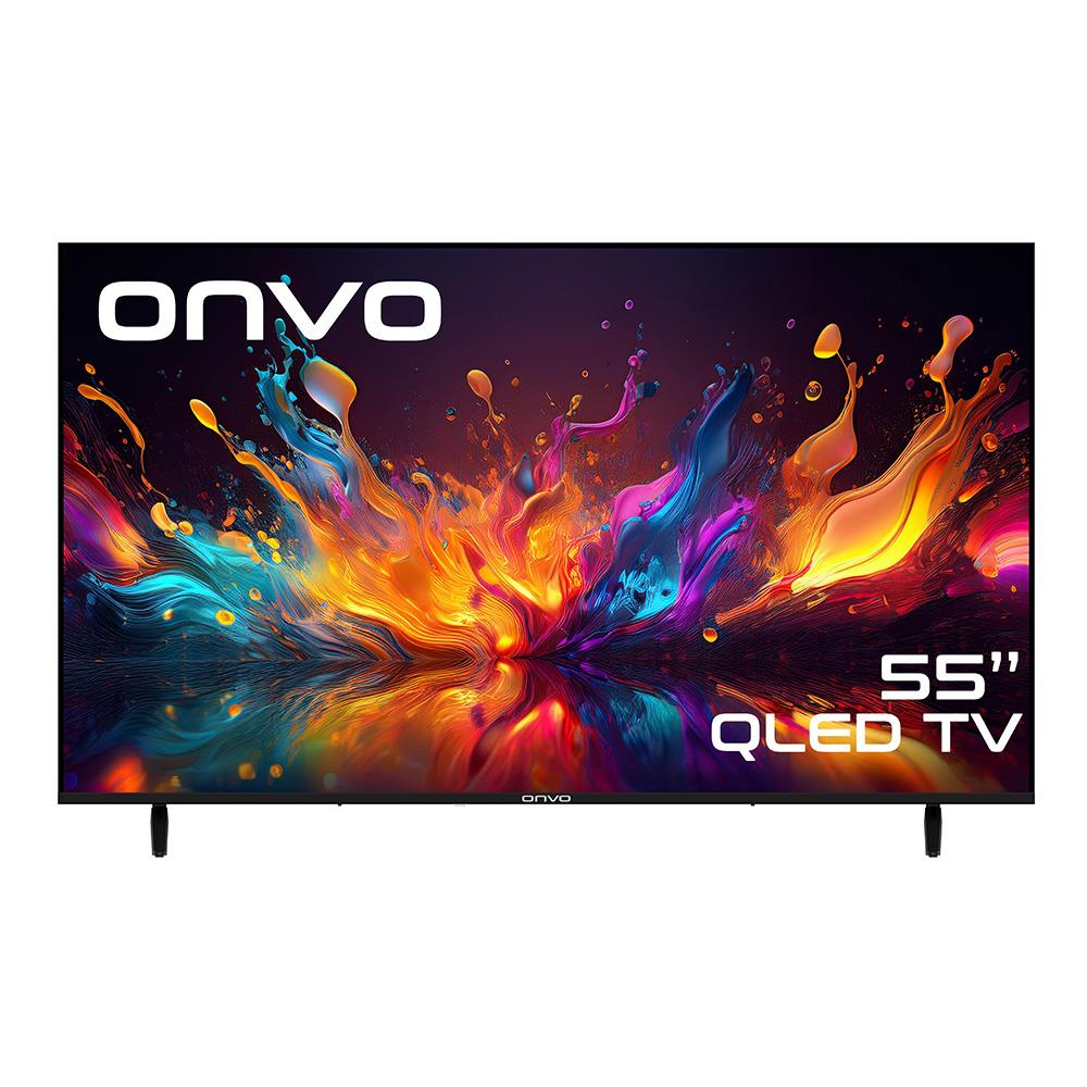 ONVO 55VQ90F3UA 55inc 140 cm 4K UHD Frameless Google Smart QLED TV,Uydu Alıcılı